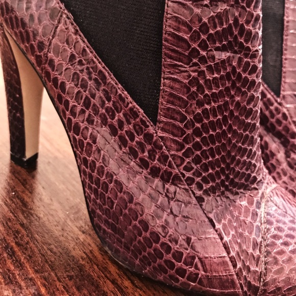 Purple Snake Skin Booties - Picture 3 of 3